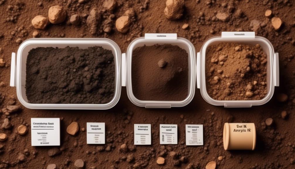 analyzing soil for testing