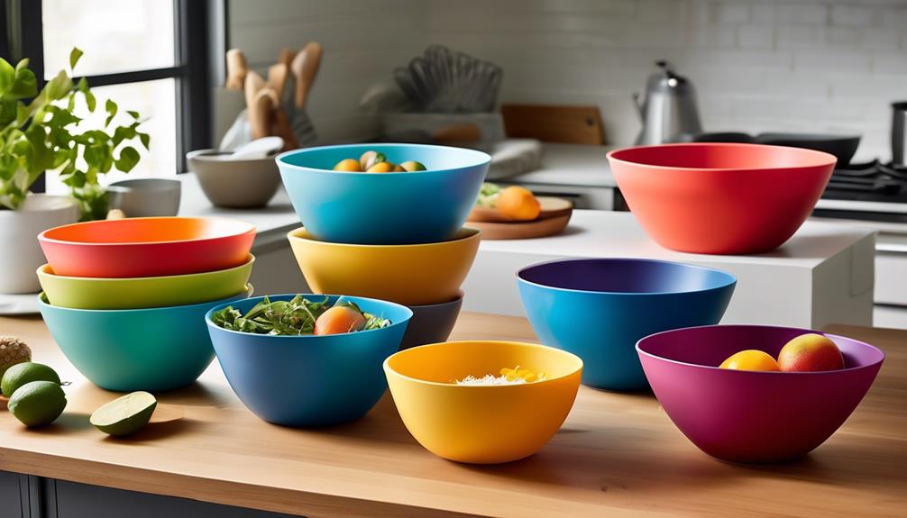 sustainable mixing bowls made from recycled plastic