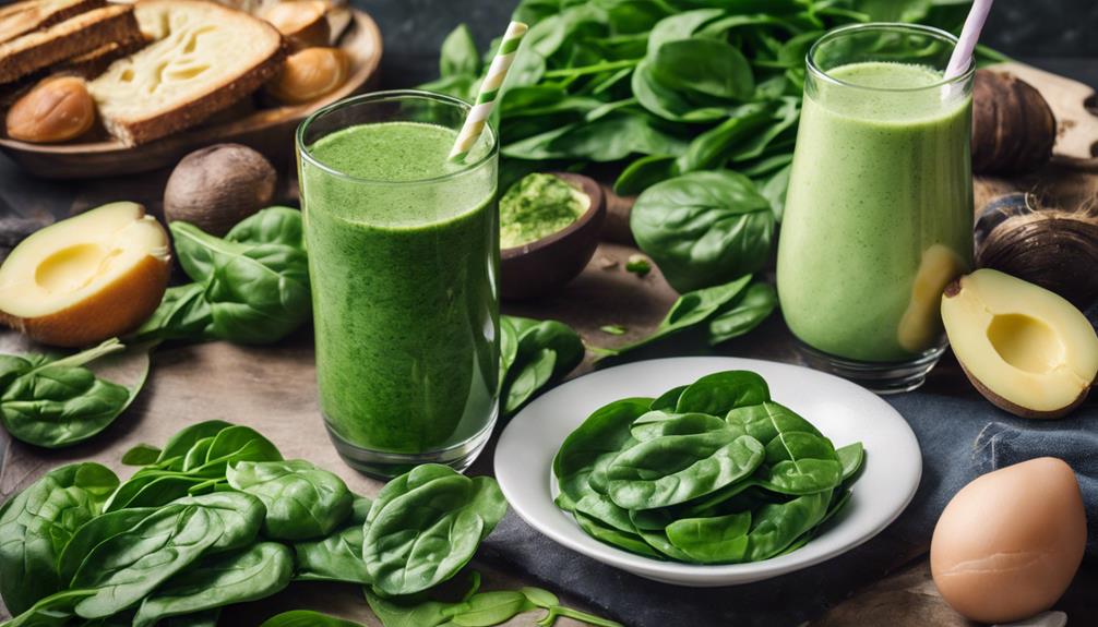 nutritious spinach rich in iron